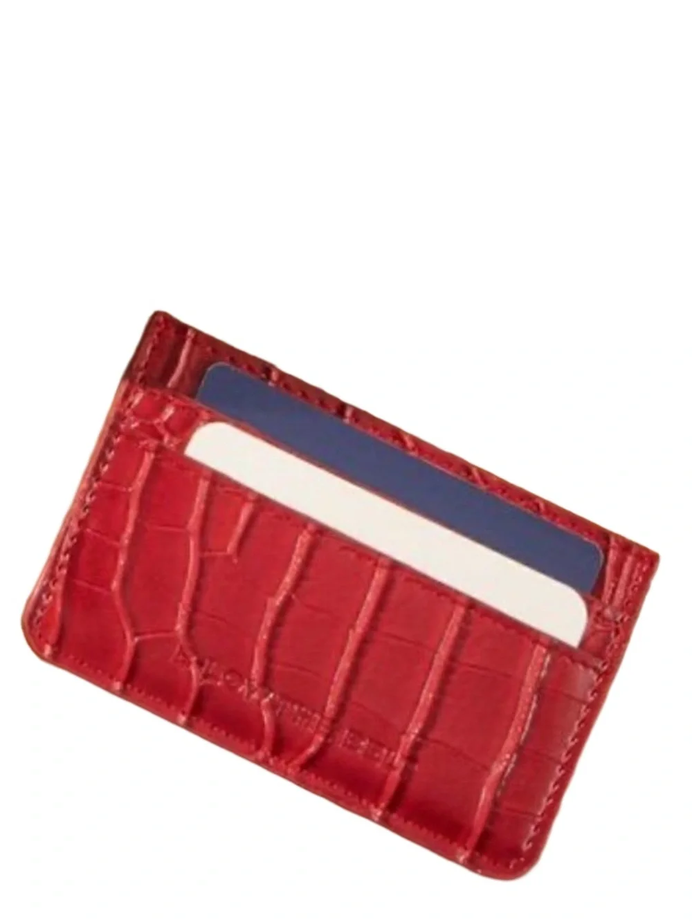 B-Low The Belt Croc Embossed Card Case Red Vegan Leather NWT
